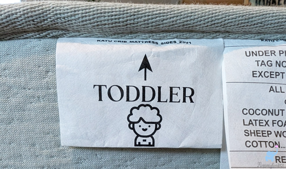 dual firmness of the katu crib mattress